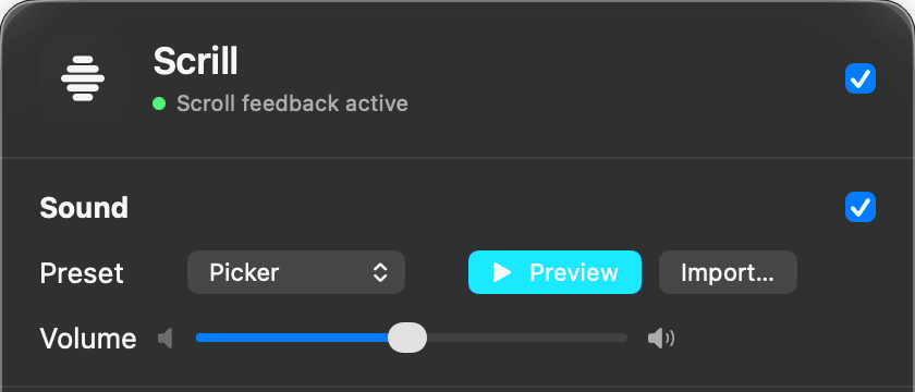 Scrill interface detail